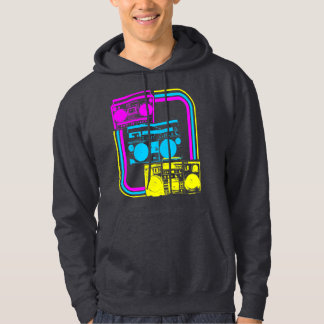 Corey Tiger 80s Retro Boombox Radio Hoodie