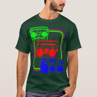 Corey Tiger 80s Retro Boombox Radio T-Shirt