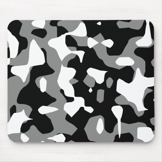 Corey Tiger 80s Retro Grey Camouflage (Camo) Mouse Mat (Front)