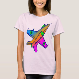 Corey Tiger 80s Retro Jet Fighter Plane T-Shirt