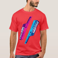 Corey Tiger 80's Retro Keytar Pink & Blue