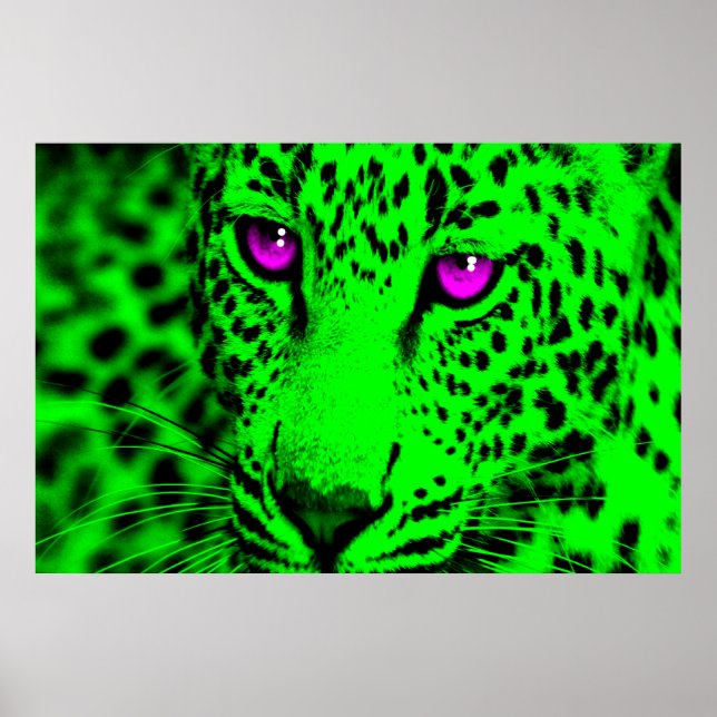 Corey Tiger 80s Retro Leopard Poster (Front)