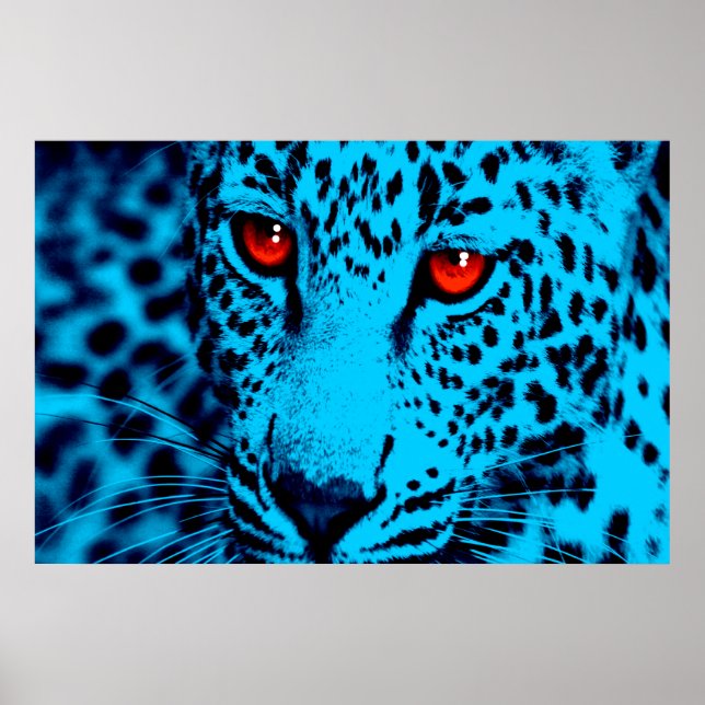 Corey Tiger 80s Retro Leopard Poster (Front)