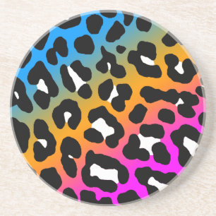 Corey Tiger 80s Retro Leopard Spots Pattern Coaster