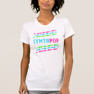 Corey Tiger 80s Retro Neon Synth Pop Sound Waves T-Shirt