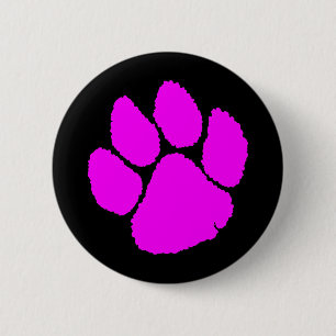 COREY TIGER '80s RETRO PINK TIGER CLAW 6 Cm Round Badge