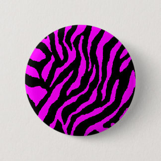 COREY TIGER 80s RETRO PINK TIGER STRIPES 6 Cm Round Badge