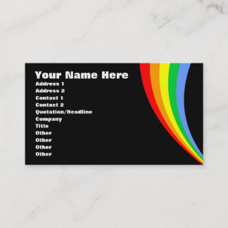 Corey Tiger 80s Retro Rainbow Business Card