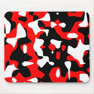 Corey Tiger 80s Retro Red Camouflage (Camo) Mouse Mat