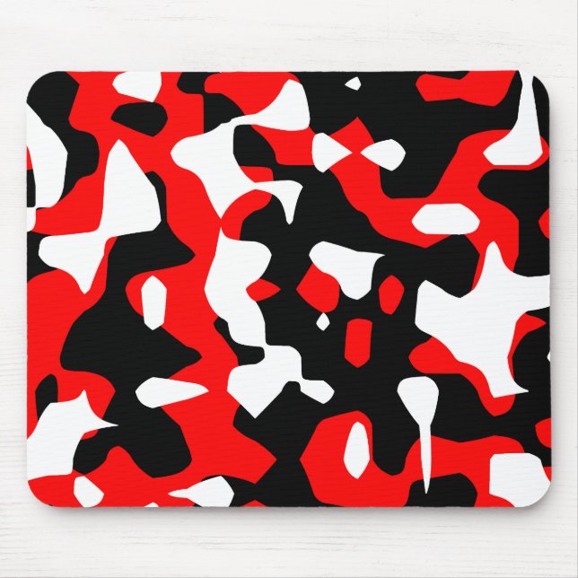 Corey Tiger 80s Retro Red Camouflage (Camo) Mouse Mat (Front)