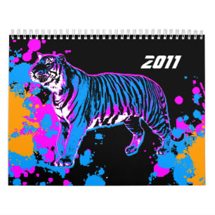Corey Tiger 80s Retro Style 2011 Calendar