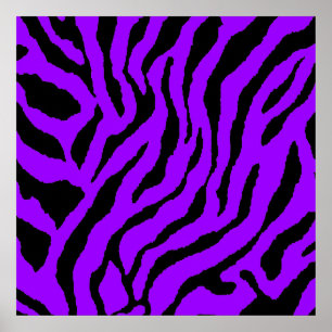 Corey Tiger 80s Retro Tiger Pattern Poster