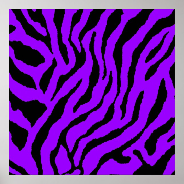Corey Tiger 80s Retro Tiger Pattern Poster (Front)