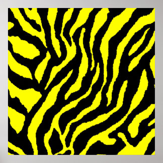 Corey Tiger 80s Retro Tiger Pattern Poster