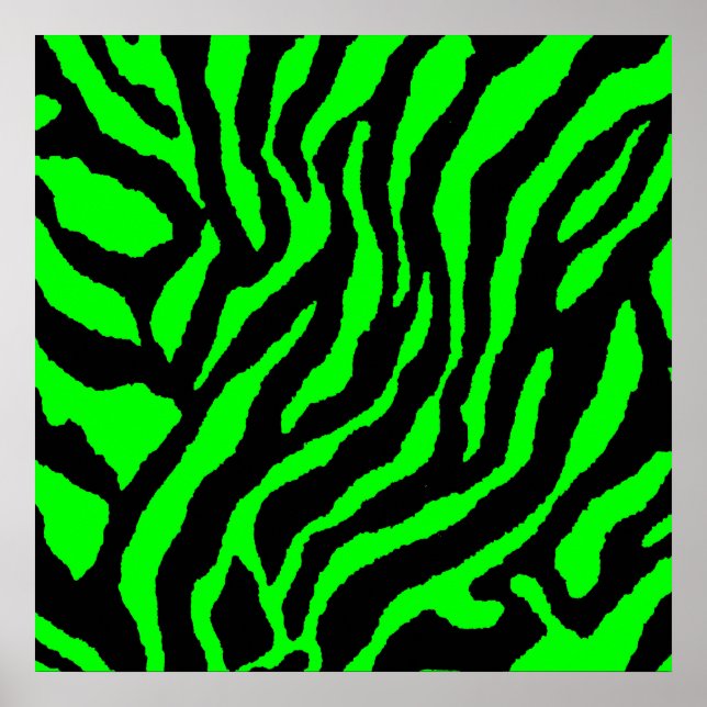 Corey Tiger 80s Retro Tiger Pattern Poster (Front)