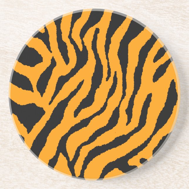 Corey Tiger 80s Retro Tiger Stripes Coaster (Front)