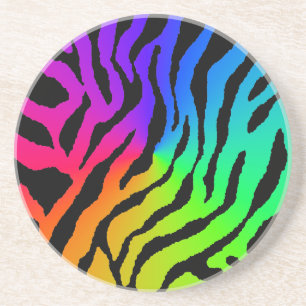 Corey Tiger 80s Retro Tiger Stripes Coaster