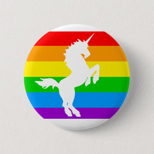 COREY TIGER 80s RETRO VINTAGE RAINBOW UNICORN 6 Cm Round Badge