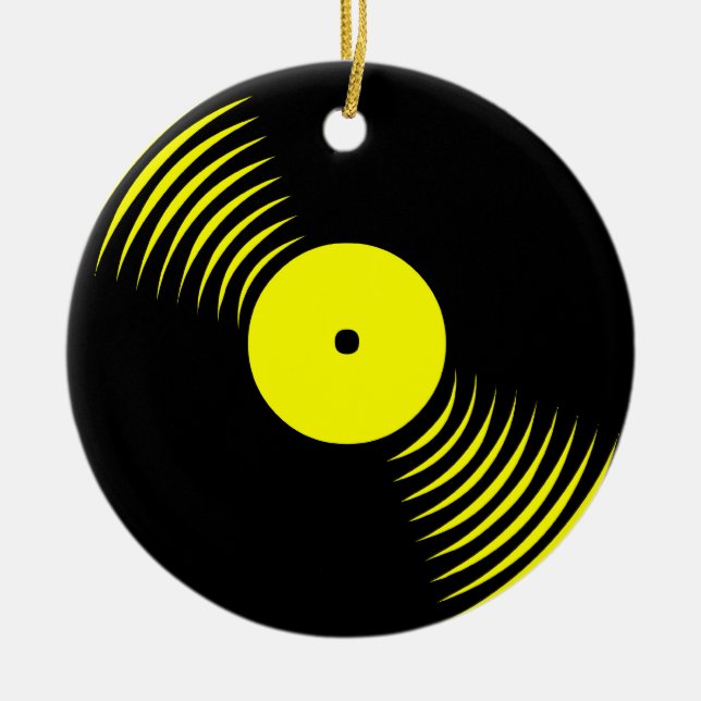 Corey Tiger 80s Retro Vinyl Record Ornament (Front)