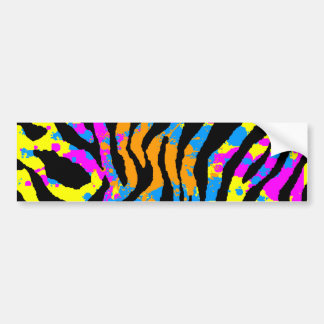 Corey Tiger 80s Splatter Paint Tiger Stripes Bumper Sticker