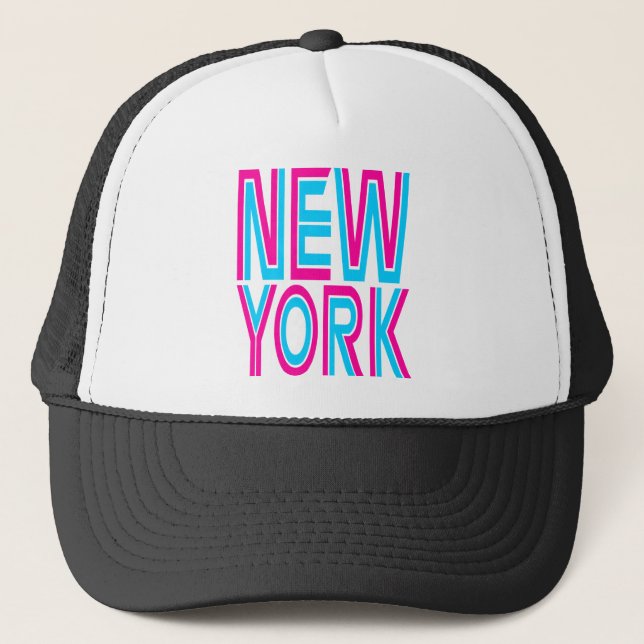 Corey Tiger 80s Style New York Trucker Hat (Front)