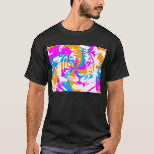 COREY TIGER 80's SWIRL TIGER FACE T-Shirt