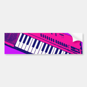 Corey Tiger 80s Synthesizer Keyboard Bumper Sticker