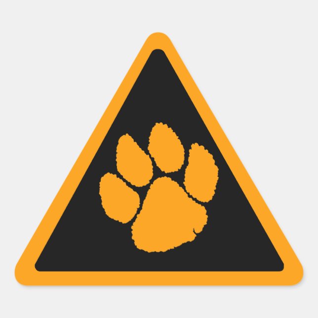 Corey Tiger 80s Tiger Claw Triangle Sticker (Front)