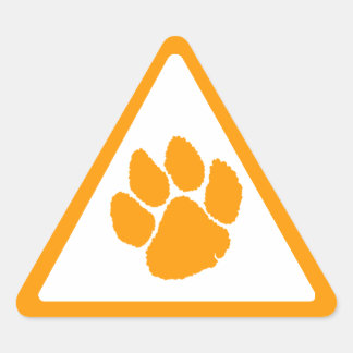 Corey Tiger 80s Tiger Claw Triangle Sticker