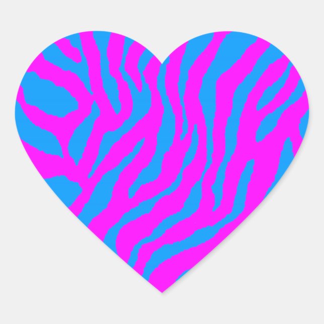 Corey Tiger 80s Tiger Stripes Heart Sticker (Front)