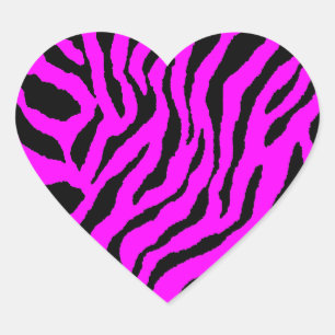Corey Tiger 80s Tiger Stripes Heart Sticker