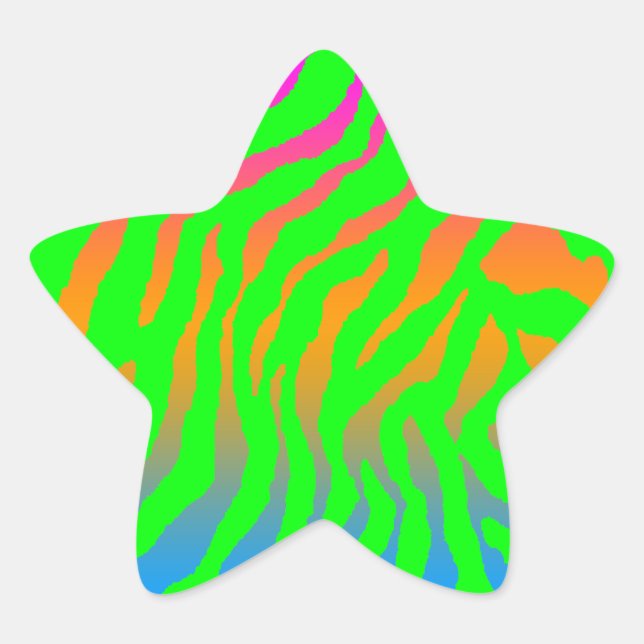 Corey Tiger 80s Tiger Stripes Star Sticker (Front)