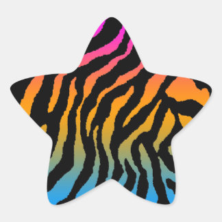 Corey Tiger 80s Tiger Stripes Star Sticker