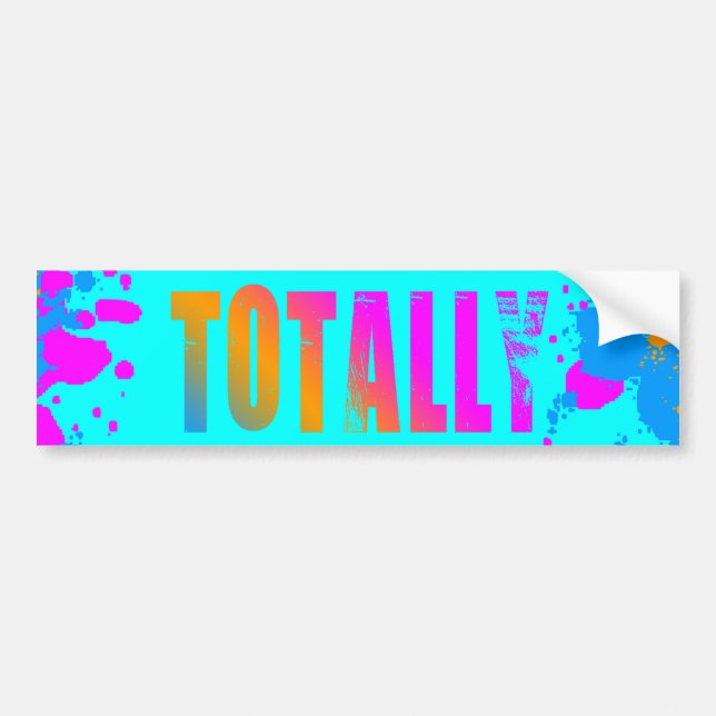 Corey Tiger 80s Totally Splatter Paint Bumper Sticker (Front)