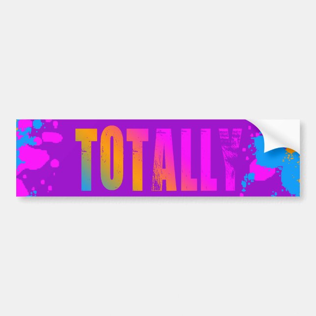 Corey Tiger 80s Totally Splatter Paint Bumper Sticker (Front)