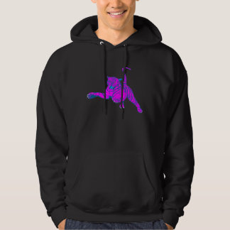 Corey Tiger 80s Vintage Fierce Pouncing Tiger Hoodie