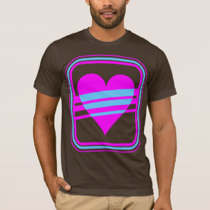 Corey Tiger 80s Vintage Heart & Stripes T-Shirt