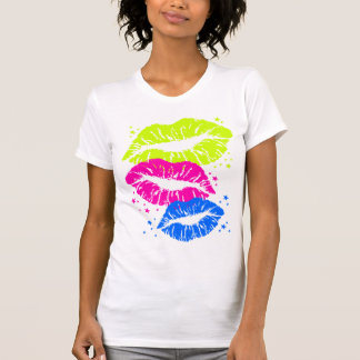Corey Tiger 80s Vintage Lips & Stars Kisses T-Shirt