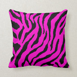 Corey Tiger 80s Vintage Neon Animal Stripes Cushion