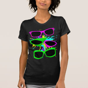 Corey Tiger 80s Vintage Neon Sunglasses Splatter T-Shirt