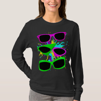 Corey Tiger 80s Vintage Neon Sunglasses Splatter T-Shirt
