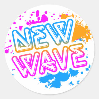 Corey Tiger 80s Vintage New Wave Neon Splatter Classic Round Sticker
