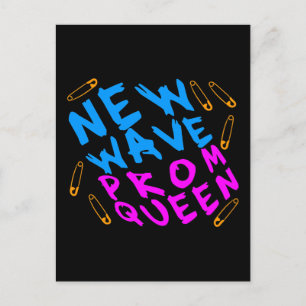 Corey Tiger 80s Vintage New Wave Prom Queen Postcard