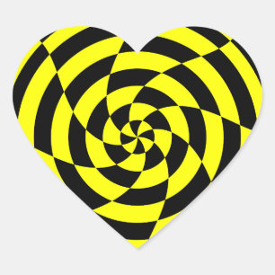 Corey Tiger 80s Vintage Op Art Heart Sticker