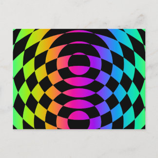 Corey Tiger 80s Vintage Op Art Postcard