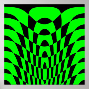 Corey Tiger 80s Vintage Op Art Poster