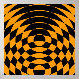 Corey Tiger 80s Vintage Op Art Poster