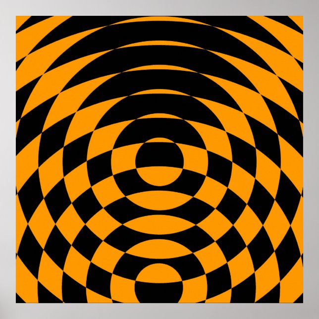 Corey Tiger 80s Vintage Op Art Poster (Front)
