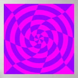 Corey Tiger 80s Vintage Op Art Poster