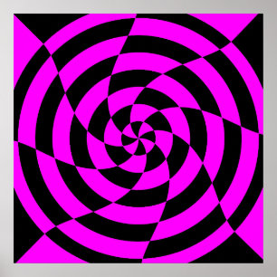 Corey Tiger 80s Vintage Op Art Poster